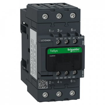 LC1D40ABNE kontaktör TeSys Deca 3P 40A AC-3 440V'a kadar bobin 24-60V AC/DC EverLink