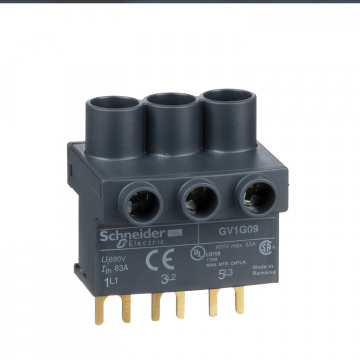 GV1G09 TeSys GV2, TeSys D ve TeSys U - terminal bloğu - 3P - üstten.