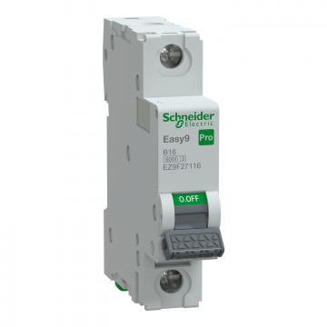 EZ9F27116 Otomatik Sigorta, Easy9 Pro, 6kA, B-Eğrisi, 1-Kutup, 16A.