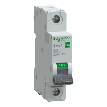 EZ9F27132 Otomatik Sigorta, Easy9 Pro, 6kA, B-Eğrisi, 1-Kutup, 32A.
