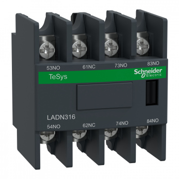 LADN316 TeSys D - yardımcı kontak bloğu - 3 NA + 1 NK - pabuç-halka terminaller