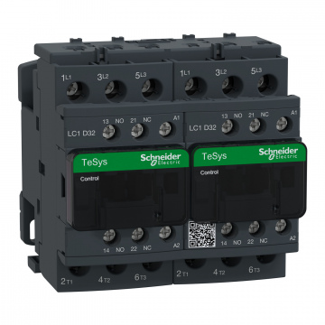 LC2D32G7 TeSys D dönüşlü kontaktör - 3P(3 NA) - AC-3 - <= 440 V 32 A - 120 V AC bobin