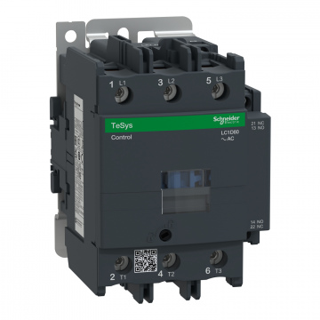 LC1D80T6 TeSys D kontaktör - 3P(3 NA) - AC-3 - <= 440 V 80 A - 480 V AC bobin