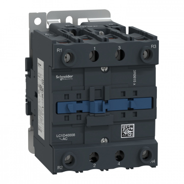 LC1D40008B7 TeSysDkontaktör - 4P(2 NA + 2 NK) - AC-1 <= 440V 60 A - 24 V AC 50/60 Hz bobin