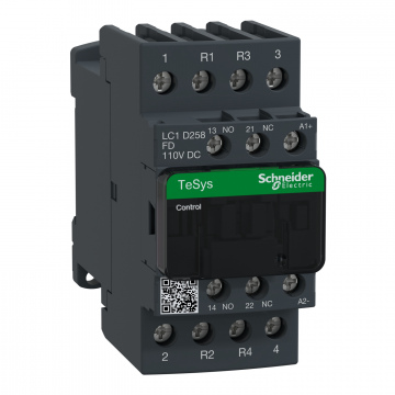 LC1D258FD TeSys D kontaktör - 4P(2 NA + 2 NK) - AC-1 - <= 440 V 40 A - 110 V DC bobin