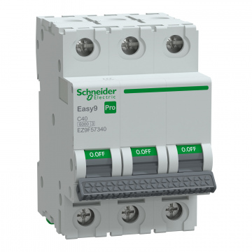 EZ9F57340 Otomatik Sigorta, Easy9 Pro, 6kA, C-Eğrisi, 3-Kutup, 40A.