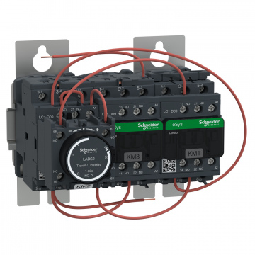 LC3D09AP7 montaj plakasında yıldız delta yolverici TeSys LC3-D - bobin 230 V AC