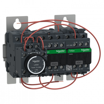 LC3D12AB7 montaj plakasında yıldız delta yolverici TeSys LC3-D - bobin 24 V AC