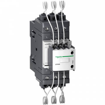 LC1DTKV7 Kapasitör kontaktörü, TeSys Deca, 40 kVAR 400V/50Hz, 400V AC bobin