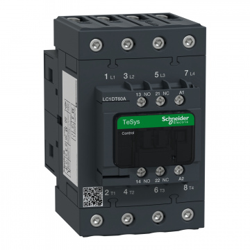 LC1DT60AB7 TeSys D kontaktör - 4P(4 NA) - AC-1 - <= 440 V 60 A - 24 V AC 50/60 Hz bobin