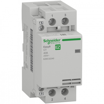 EZ9C32240 Sessiz Kontaktör, Easy9, 40A, 2NO Kontak, 230..240VAC, 50HZ