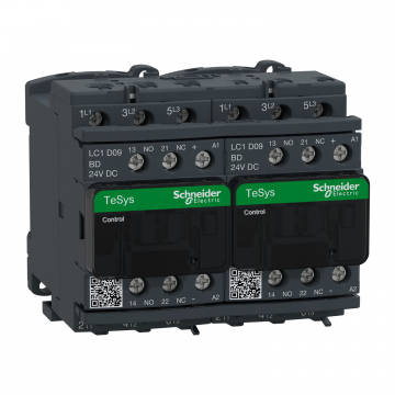LC2D09BD TeSys D dönüşlü kontaktör - 3P(3 NA) - AC-3 - <= 440 V 9 A - 24 V DC bobin