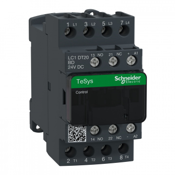 LC1DT20BD TeSys D kontaktör - 4P(4 NA) - AC-1 - <= 440 V 20 A - 24 V DC bobin