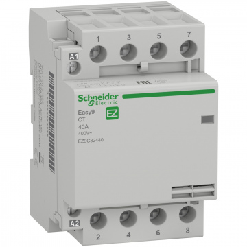 EZ9C32440 Sessiz Kontaktör, Easy9, 40A, 4NO Kontak, 230..240VAC, 50HZ
