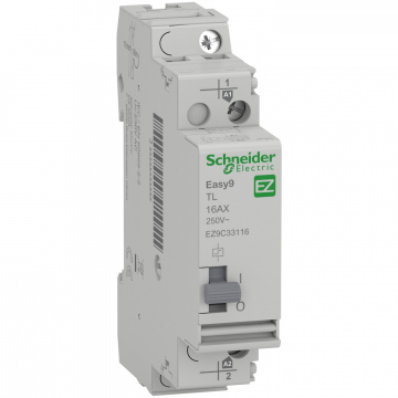 EZ9C33116 Darbe rölesi, Easy9 TL, 1P, 16 A, 1 NO, 230 V, 50 Hz.