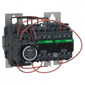 LC3D18AP7 montaj plakasında yıldız delta yolverici TeSys LC3-D - bobin 230 V AC