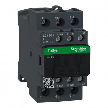 LC1D25EL TeSys D kontaktör - 3P(3 NA) - AC-3 - <= 440 V 25 A - 48 V DC bobin
